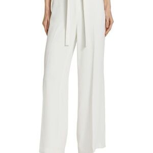 Investments Chic Cream Wide Leg Tie Front Paperbag Trousers